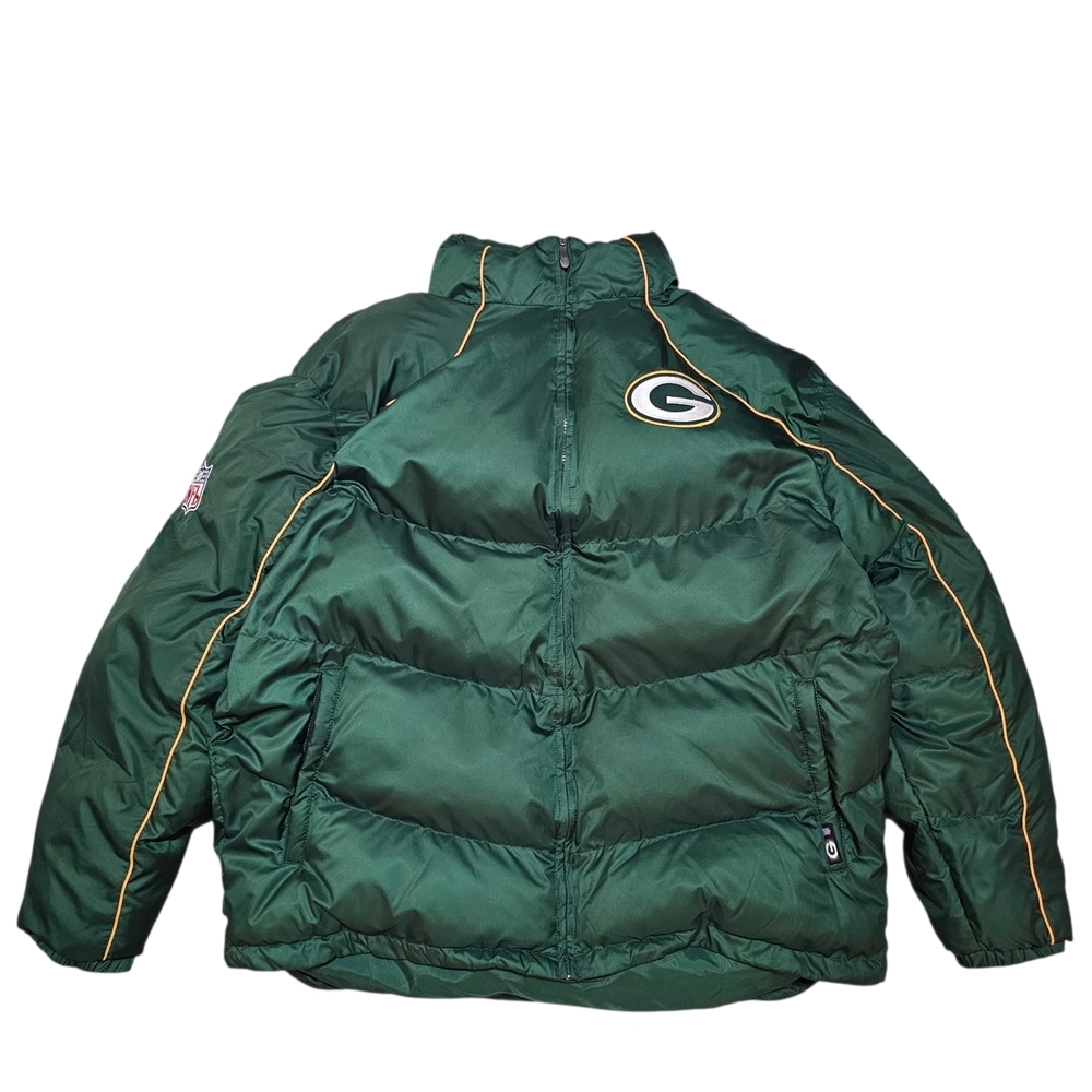 Vintage Y2k Reebok NFL Green Bay Packers Down Filled Puffer Jacket